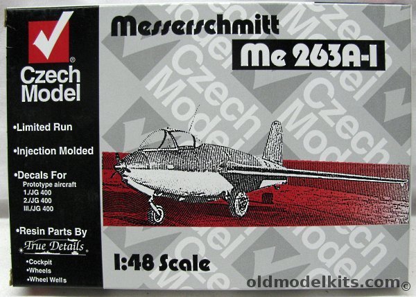 Czech Model 1/48 Messerschmitt Me-263A-1 - Prototype / 1./JG 400 / 2./JG400 / III./JG400, 4801 plastic model kit